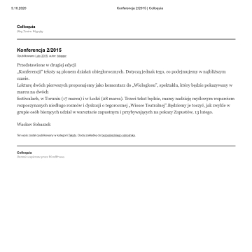 Konferencja 2/2015