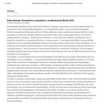 Rozważania o przyszłości, na zakończenie Wioski 2018