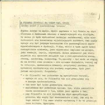 O pisanej dyskusji na temat tao, uwagi