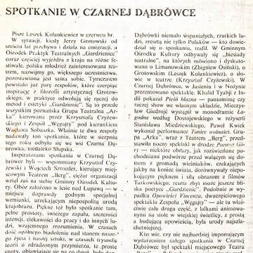 Spotkanie w Czarnej Dąbrówce