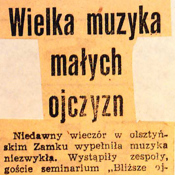 Wielka muzyka małych ojczyzn