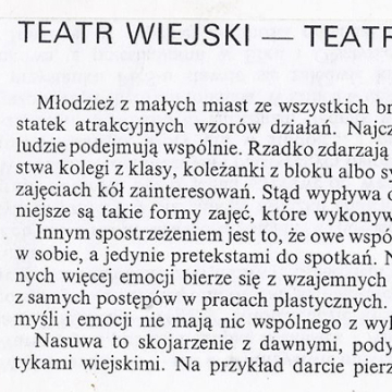Teatr wiejski - teatr magiczny