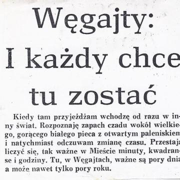 Węgajty - i każdy chce tu zostać