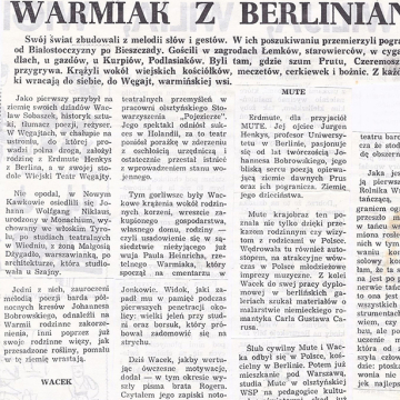 Warmiak z Berlinianką. Tyrolczyk z Warszawianką