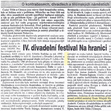 Divadelni festival na hranici