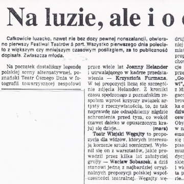 Na luzie, ale i o czymś