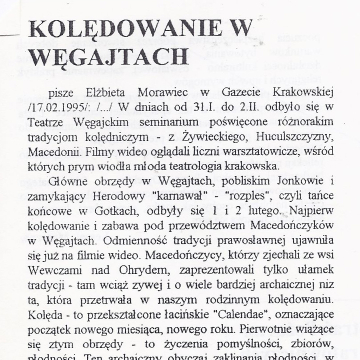 Kolędowanie w Węgajtach