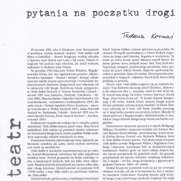 Pytania na początku drogi 