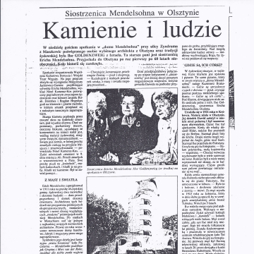 Kamienie i ludzie. Siostrzenica Mendelsohna w Olsztynie