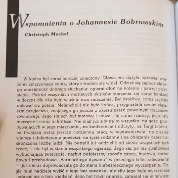 Wspomnienia o Johannesie Bobrowskim