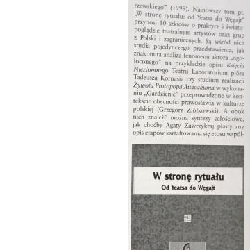W poszukiwaniu rytuału