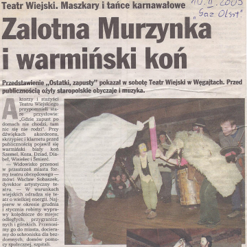Zalotna Murzynka i warmiński koń