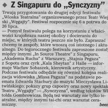 Z Singapuru do "Synczyzny"