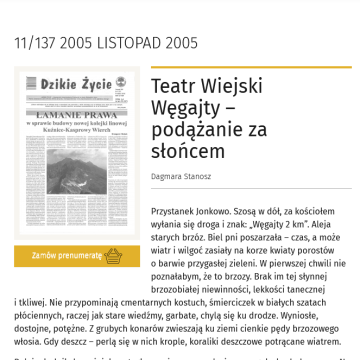 Teatr Wiejski Węgajty - podążanie za słońcem