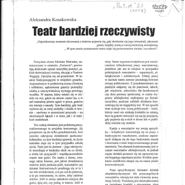 Teatr bardziej rzeczywisty