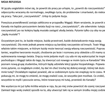 Moja refleksja
