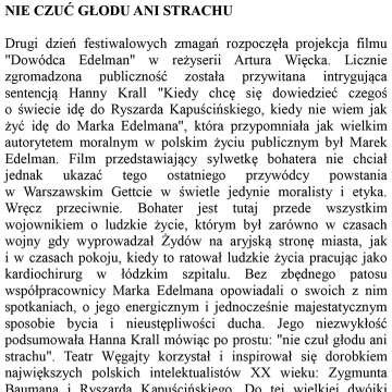 Nie czuć głodu ani strachu
