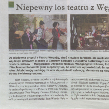 Niepewny los artystów z Węgajt