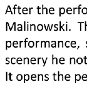 After the performance...