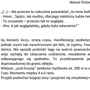 Nature fiction