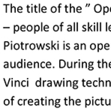 The title of the "Open Drawing Workshop"...
