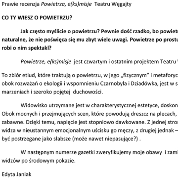 Co ty wiesz o powietrzu? 