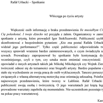 Włóczęga po życiu artysty 