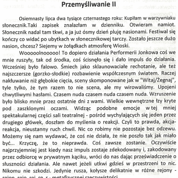 Przemyśliwanie II