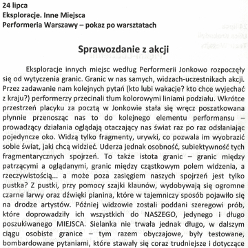 Sprawozdanie z akcji