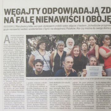 Węgajty odpowiadają zdjęciem na falę nienawiści i obojętności
