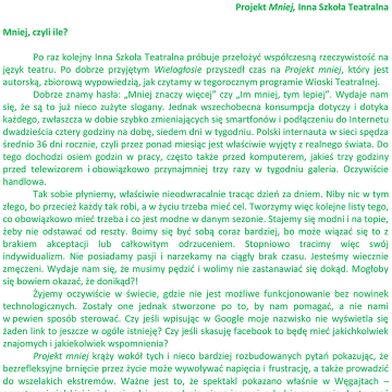 Mniej, czyli ile?