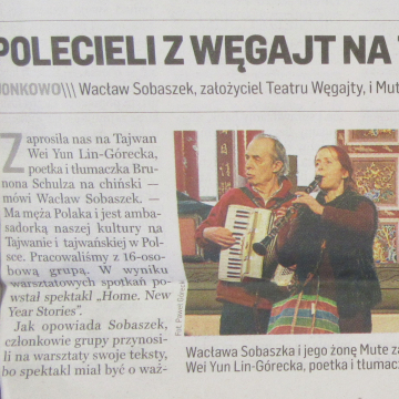 Polecieli z Węgajt na Tajwan, żeby razem robić tam teatr