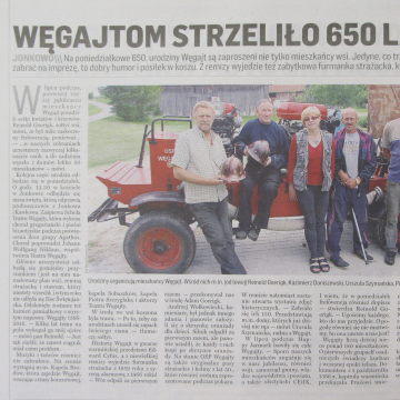 Węgajtom strzeliło 650 lat