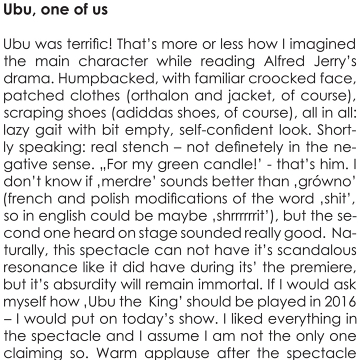 Ubu, one of us