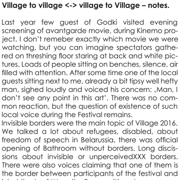 Village to village <-> village to Village - notes