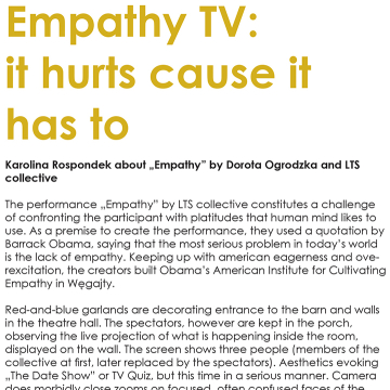 Empathy TV: it hurts cause it has to