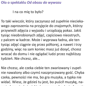 I na co mię to było?