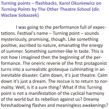 Turning points - flashbacks