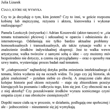 Ciało, które się wymyka