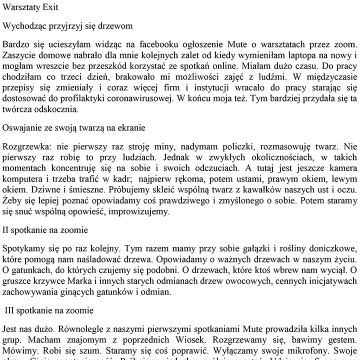 Warsztaty Exit