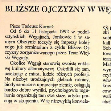 Bliższe Ojczyzny w Węgajtach