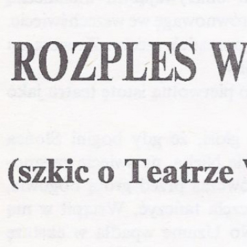Rozples w Węgajtach. (Szkic o Teatrze Wiejskim Węgajty)
