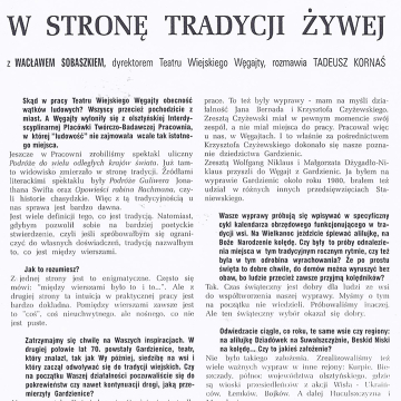 W stronę tradycji żywej 