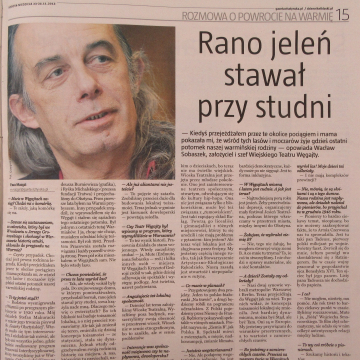 Rano jeleń stawał przy studni