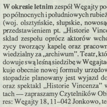 [W okresie letnim...]