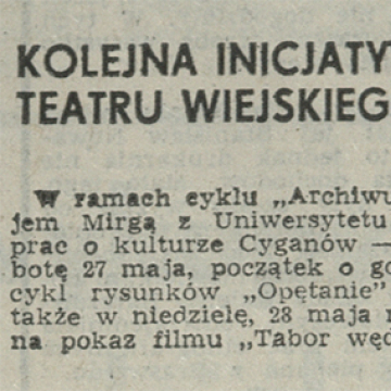Kolejna inicjatywa Teatru Wiejskiego "Węgajty"