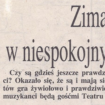 Zima w niespokojnym teatrze