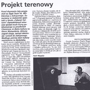 Projekt terenowy