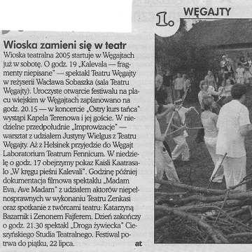 Wioska zamieni się w teatr