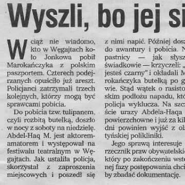 Wyszli, bo jej się wydawało